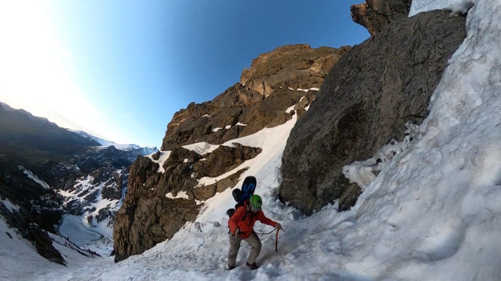 Dragon Tail Couloir Snow Climb Pictures